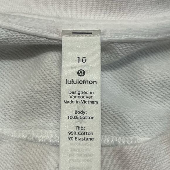 Lululemon Perfectly Oversized Crewneck White Sweatshirt Women's Size 10 READ DES - Picture 4 of 9
